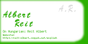 albert reit business card